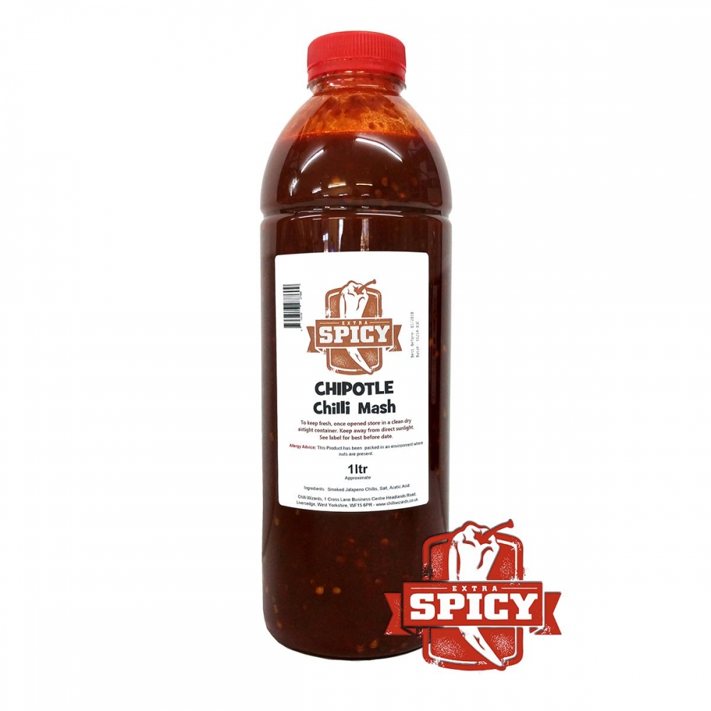 chipotle chilli mash (smoked jalapeno) seedless 1ltr to 25ltr